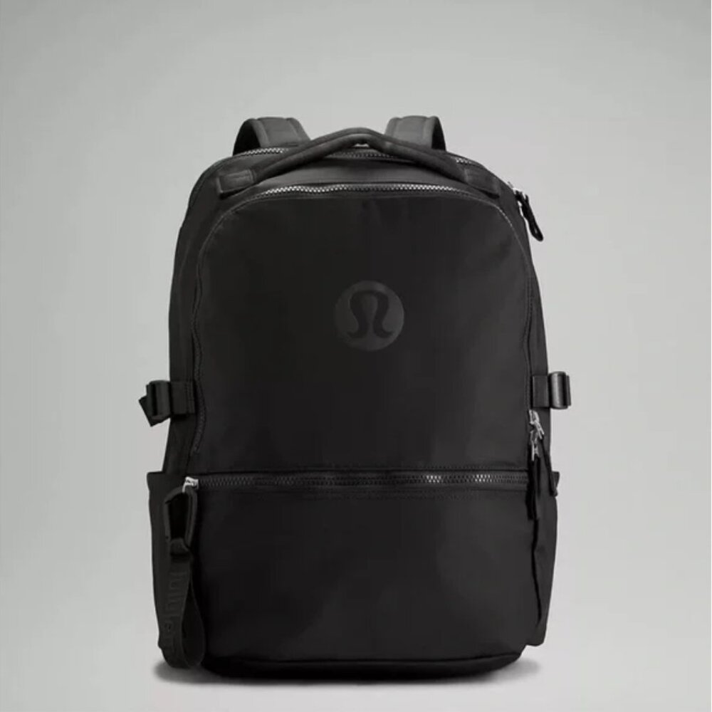 Lululemon New Crew Backpack Logo- Black - Gently Used